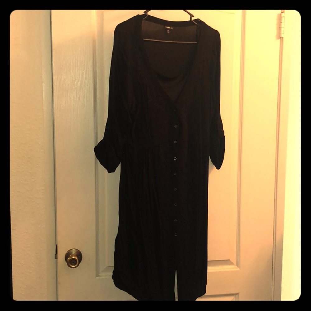 Button Down Black Dress Torrid 00